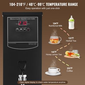 "1500W Electric Hot Water Dispenser with 316 Stainless Steel <b>Heating</b> <b>Tube</b> for Commercial Use" - Product Image 3