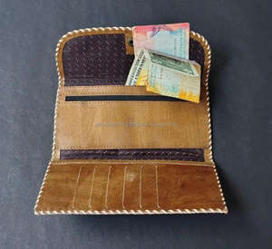 Cartera de Mano Vintage de Cuero Genuino con Borlas Bordadas, Patrón Geométrico, Cierre de Botón, Portátil, Moda de Verano para la Noche - Product Image 3