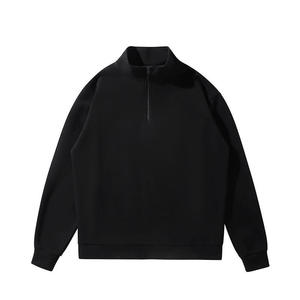 Pull à col zippé pour homme en molleton épais, coupe décontractée, avec logo personnalisé, style streetwear, marque personnalisée, vente en gros - Product Image 6