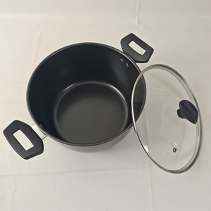 Deluxe <b>Non</b> <b>Stick</b> Casserole <b>Pot</b> Featuring Marble Coated Interior Heavy Duty Forged Aluminum Construction Tempered Glass - Product Image 6