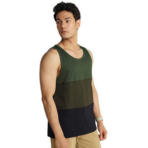 Débardeur sans manches pour homme, col rond, tricoté, color-block, décontracté, respirant, design uni - Product Image 5