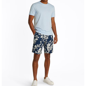 T-shirt en jersey 100 % coton de haute qualité, bleu clair, col rond, manches courtes, coupe classique, couleur unie, tricoté, décontracté - Product Image 5