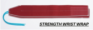 Attelle de poignet de force en polyester rouge avec fermeture auto-agrippante réglable, support de poignet pour haltérophilie avec boucles pour le pouce, bandes de maintien en coton pour les poignets - Product Image 5