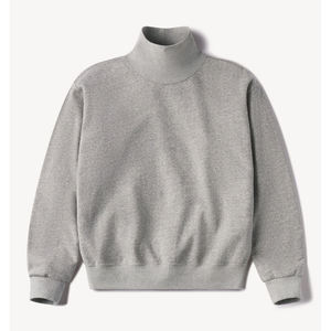 Sweat-shirt vert uni à col rond, coupe décontractée et droite, manches longues, avec bordures côtelées aux poignets et à l'ourlet, vêtement décontracté - Product Image 5