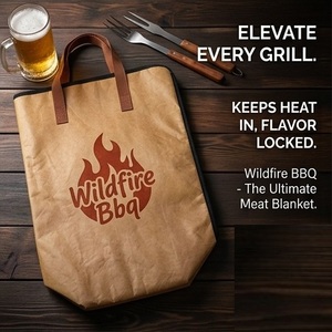 ถุงกระดาษไทเวคสำหรับบาร์บีคิวขนาด 15 นิ้ว ทนทาน พร้อมซับในฉนวนกันความร้อน เป็นมิตรกับสิ่งแวดล้อม ใช้ซ้ำได้ สำหรับจัดเก็บอุปกรณ์ปิ้งย่างและผ้าห่มปิ้งย่าง - Product Image 4