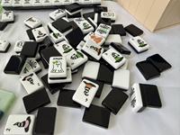 En Stock: Nuevo Set de Mahjong de Lujo Personalizado con Temática de Halloween, 160 Fichas, Portátil, Ecológico, de Acrílico, Entretenimiento Americano