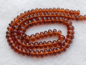 Perles Rondelles Lisses en Grenat Hessonite Naturel Rouge Brun Taille 5-7mm Fil de 16 Pouces Pierres Précieuses Libres pour la Fabrication de Bijoux du Rajasthan - Product Image 5