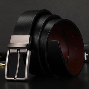 Cinturón de Cuero para Hombre, Casual, de Piel de Vaca, Hebilla de Acero, Color Personalizado, Alta Calidad, Longitud Ajustable, Ecológico, 3.0CM - Product Image 3