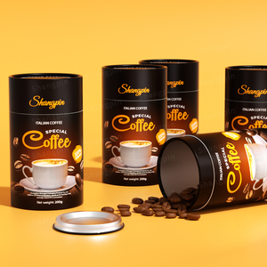 Custom CMYK Paper Tube with Metal Lid Recyclable Kraft Composite <b>Canister</b> for Spice Coffee <b>Tea</b> Packaging OEM - Product Image 1