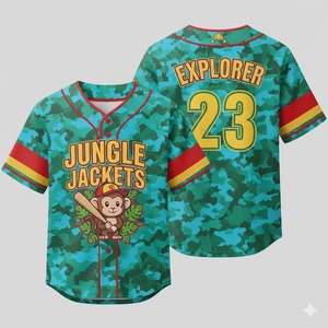 Camiseta de Béisbol Personalizada de Alta Calidad con Botones y Mangas Cortas para Hombres, Mujeres y Niños, Incluye Camisetas de Softbol - Product Image 2
