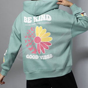 Sudadera con Capucha Casual y Ecológica para Mujer, 100% Algodón, Color Personalizado, Diseño Único, Hombros Caídos, Transpirable - Product Image 3