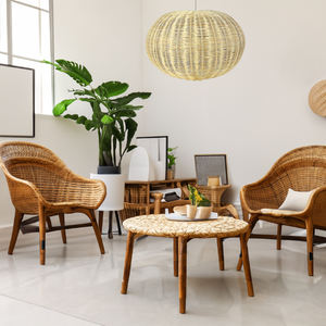 Abat-jour le plus vendu - Abat-jour vintage suspendu, lampe suspendue, abat-jour en rotin LA16 pour la décoration - Product Image 6