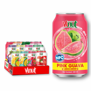 Pour VINUT prix usine 330ml jus de goyave sans sucre OEM/ODM échantillon gratuit marque privée du fabricant vietnamien - Product Image 1
