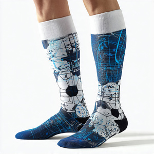Calcetines de Fútbol Americano Antideslizantes de Alta Calidad, 100% Poliéster, Sublimados, Hasta la Rodilla, Unisex - Product Image 1