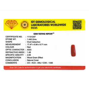 Premium 7.2 Carat Oval Cabochon Synthetic Red Coral Loose Gemstone Lot for Fine Jewelry - Product Image 4