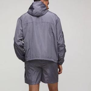 Ensemble veste et short cargo à fermeture éclair imprimé sur mesure en deux pièces, polyester/nylon, coupe-vent, streetwear pour hommes - Léger, respirant, été - Product Image 3