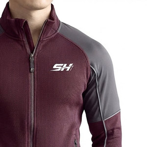 Chaqueta de tela elástica para hombre, material de mezcla de poliéster resistente a la decoloración, control de humedad, impermeable y transpirable. - Product Image 5