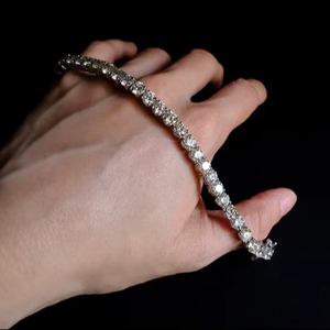 Pulsera de Moda Hip Hop Personalizada Unisex de 5mm con Diamante Cultivado en Laboratorio de Calidad VVS1 y Plata 925 Certificada para Compromiso - Product Image 3