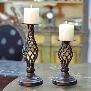 Modern Style Metal Candle Stand <b>Decorative</b> Candle Holder Interior Home <b>Decor</b> <b>Table</b> Accent Living Room - Product Image 2