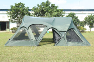 Tente tunnel 4 saisons pour 4-5 personnes VICTORY, imperméable 3000 mm, type extensible, en duralumin, grand espace, ventilation en maille. - Product Image 2