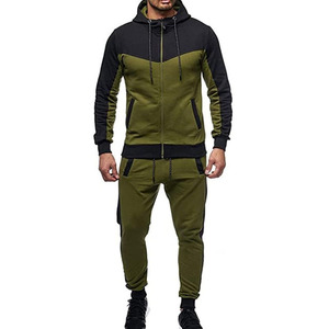 Ensemble de survêtement décontracté d'hiver personnalisé pour homme, sweat à capuche oversize en polaire, ensemble deux pièces respirant en coton pour le jogging - Product Image 1