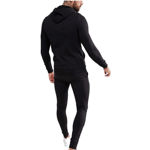 Ensemble sweat à capuche et pantalon pour homme sur mesure, en coton tricoté respirant, collection automne-hiver, avec cordon de serrage, prix de gros abordable - Product Image 4