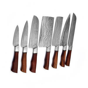 Ensemble de couteaux de chef en acier Damas, collection de couteaux de cuisine professionnels pour la cuisine à domicile, l'utilisation en restaurant et la formation culinaire - Product Image 5