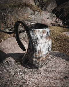 En promotion : Corne à boire Viking, tasse à bière 500 ml, écologique, vintage, pour le camping et les voyages, avec poignée - Product Image 4