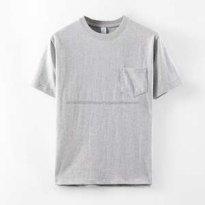 T-shirt à col en V pour homme, 270 g, 100 % coton, fabrication sur mesure, couleur unie, épaules tombantes, poids lourd, ample, décontracté, t-shirt vierge - Product Image 4