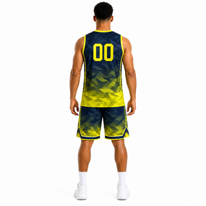 Ensemble short et maillot de basket unisexe OEM ODM, respirant, en maille, écologique, séchage rapide, polyester/coton, vêtements de sport, vente en gros personnalisée - Product Image 2