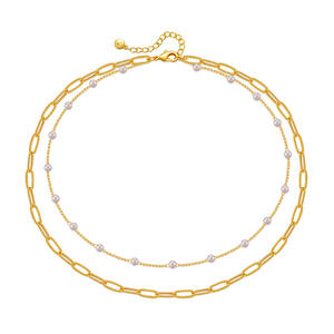 Collar de Perlas con Diseño Minimalista de 26 Letras, Elegante Colgante en Cadena para Clavícula, Collares en Capas de Moda - Product Image 5