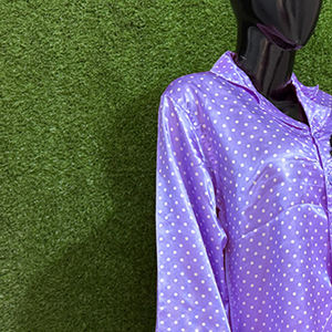 Ropa de Dormir para Mujer, Cómoda, 100% Algodón, Talla Grande, de Verano, Manga Larga, con Bolsillos, Cuello Camisero, Suave - Product Image 6