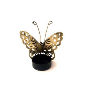 Portavelas de Metal Dorado con Diseño de Mariposa, Portavelas Vintage con Recortes, Moderno Soporte para Velas para Decoración del Hogar, Jardín y Fiestas - Product Image 6