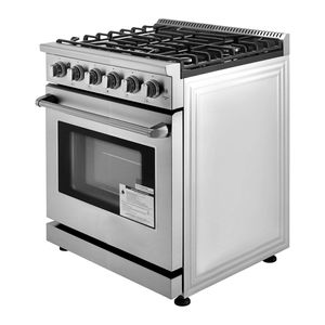 30-Inch Freestanding Stainless Steel Gas <b>Range</b> Oven with 5 Sealed Cooktop Burners and Easy Reach Racks Oven Stove - Product Image 1