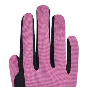 Guantes de equitación de tela transpirable y cuero para protección de manos en deportes ecuestres. - Product Image 6