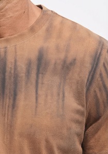 <b>Men's</b> <b>Tie</b>-Dye Short Sleeve T-Shirt O-Neck Knitted Regular Fit Casual Style <b>Brown</b> Patterned Top - Product Image 5