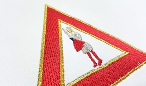 Delantal Masónico de Arco Real para Principal Sojornador, Bordado Rojo, Regalia de Capítulo, Delantal Ceremonial de Francmasonería - Product Image 6