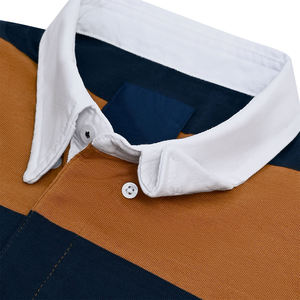 Camiseta de Rugby Personalizada de Manga Larga de la Mejor Calidad, Logotipo de Color Personalizado, Tela de Algodón Cómoda, Transpirable y Antiarrugas, Unisex para Adultos - Product Image 4