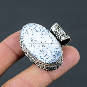 Pendentif en argent sterling 925 massif fait à la main Dendrite Opale Bijoux Cadeau pour mère Designer Pendentif - Product Image 4