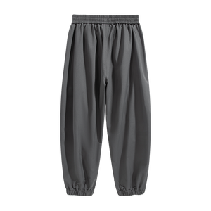 Men's <b>White</b> Elastic Waist Casual Sweatpants Lightweight Breathable Knitted Summer Wear Drawstring Closure Side Pockets - Product Image 6