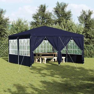 Carpa Azul para Bodas y Fiestas de 157.48 X 157.48 X 104.72 Pulgadas de Polietileno, Tamaño Ideal para su Evento Especial - Product Image 1