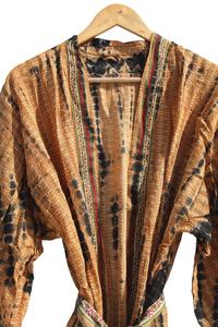 Nouvel arrivage de Robe Kimono tie-dye à la main Robe Kimono longue Robe Kimono Boho Usage quotidien Kimono pour femmes - Product Image 6