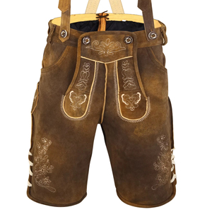 Men's Lederhose Bavarian Garments Trachten High Quality Kurz Lederhose Real <b>Leather</b> for a New Oktobarfest Season - Product Image 1