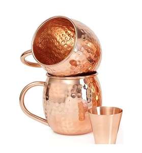 Taza Clásica Moscow Mule de Cobre Hecha a Mano con Revestimiento de Cobre Sublimado, Martillada, a Prueba de Fugas, para Café - Product Image 2