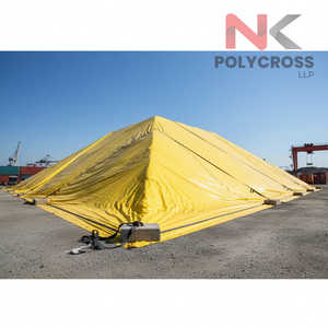 Bâche en polyéthylène grand format surdimensionnée, de qualité industrielle, imperméable, pour le stockage d'équipements, la construction et la logistique - Product Image 4