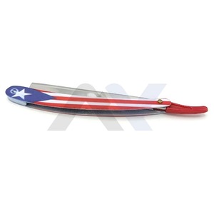 Navaja de Afeitar Profesional de Acero Inoxidable con Diseño de Bandera Americana, Personalizada, con Bloqueo Deslizante, Ligera, de Una Sola Hoja - Product Image 5