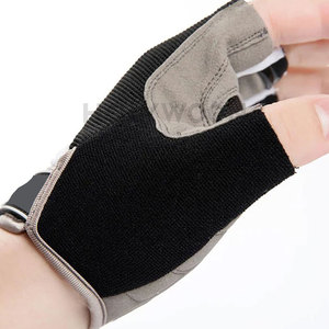 Gants de cyclisme d'hiver en cuir légers à demi-doigts pour hommes, respirants et antidérapants, pour le cyclisme longue distance - Product Image 6