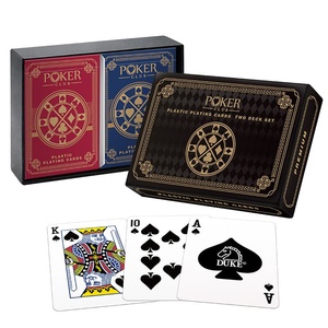 Custom Double Deck 0.35mm Single-side Matte Finish Plastic Playing <b>Cards</b> in Rigid Box - Product Image 1