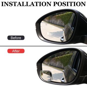 Specchietto Retrovisore Convesso Asimmetrico a Forma di Ventaglio in Vetro HD Senza Cornice, Regolabile, per Punti Ciechi dell'Auto, Ampio Angolo di Visione - Product Image 2