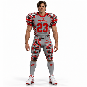 Uniforme de Fútbol Americano Personalizado de Alta Calidad, Spandex/Poliéster, Color Sólido, Transpirable, Tallas Grandes, Secado Rápido, Colores Personalizables - Product Image 3